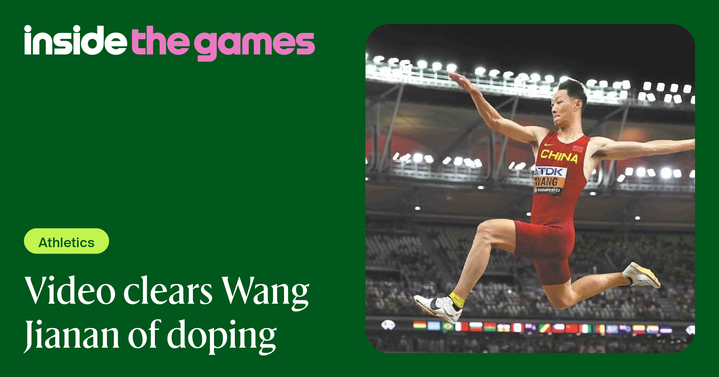 Inside The Games • Video clears Wang Jianan of doping