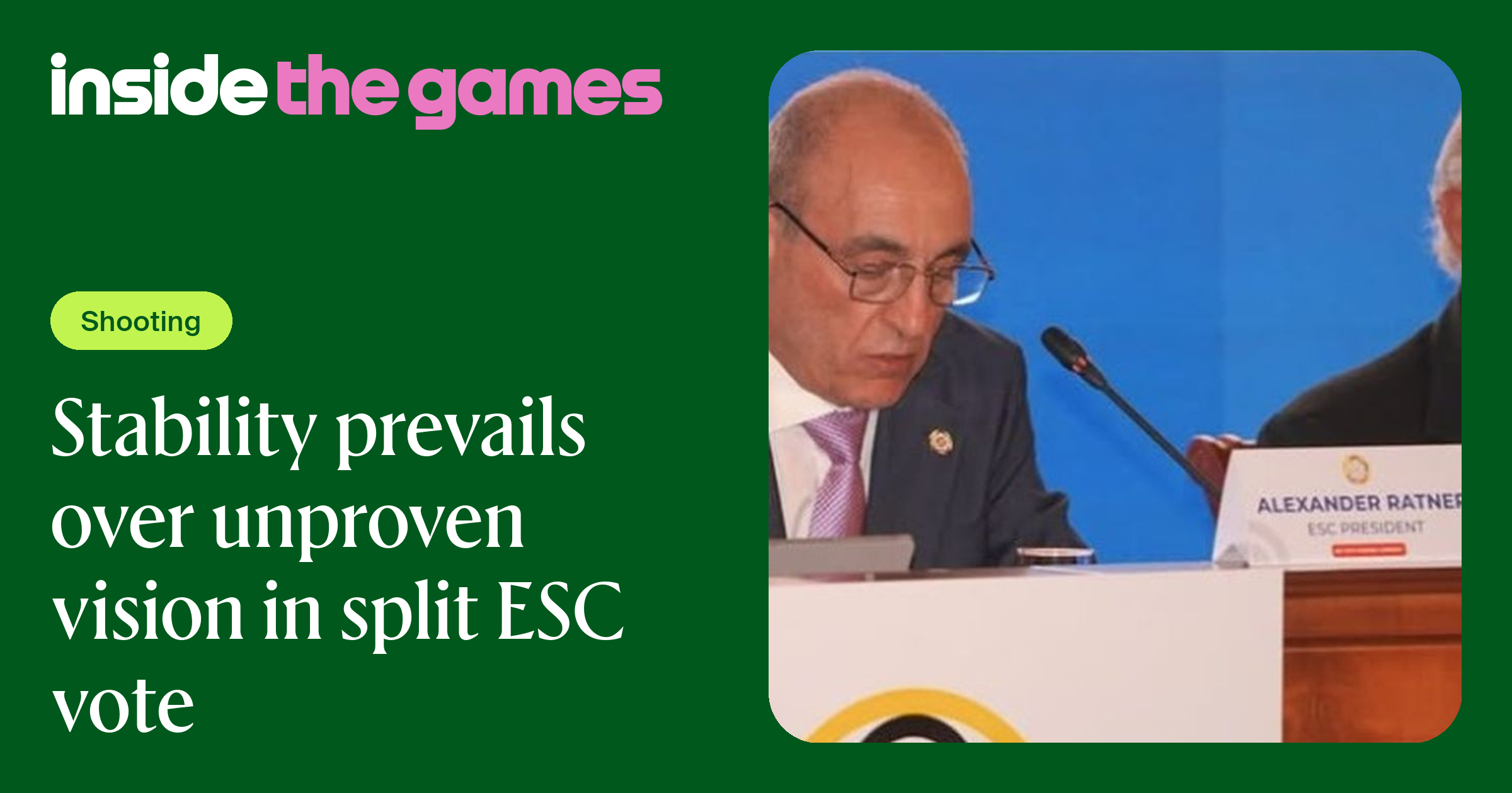 Inside The Games • Stability prevails over unproven vision in split ESC ...