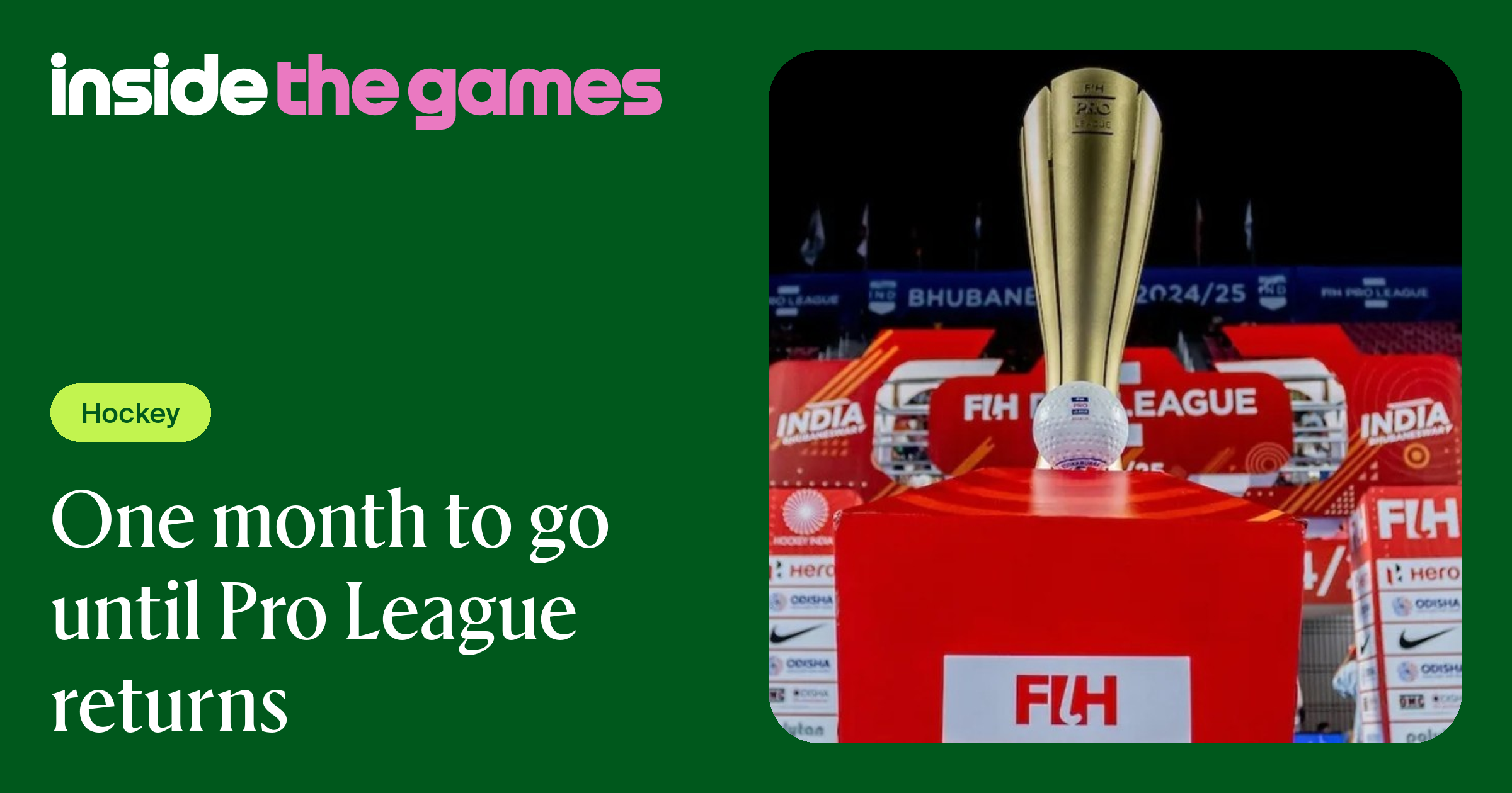 Inside The Games • One month to go until Pro League returns