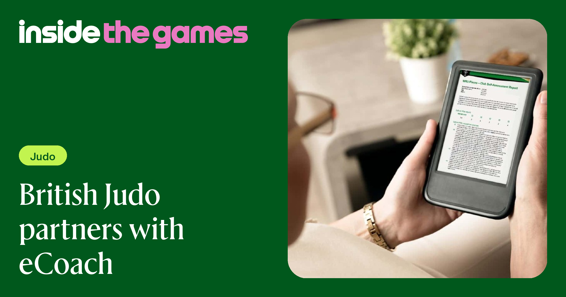 Inside The Games • British Judo partners with eCoach