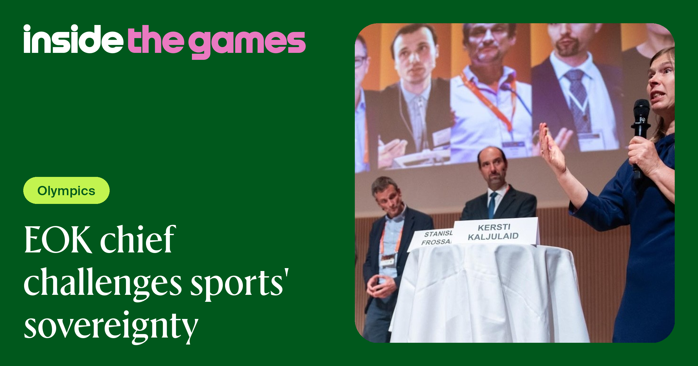 Inside The Games • EOK chief challenges sports' sovereignty