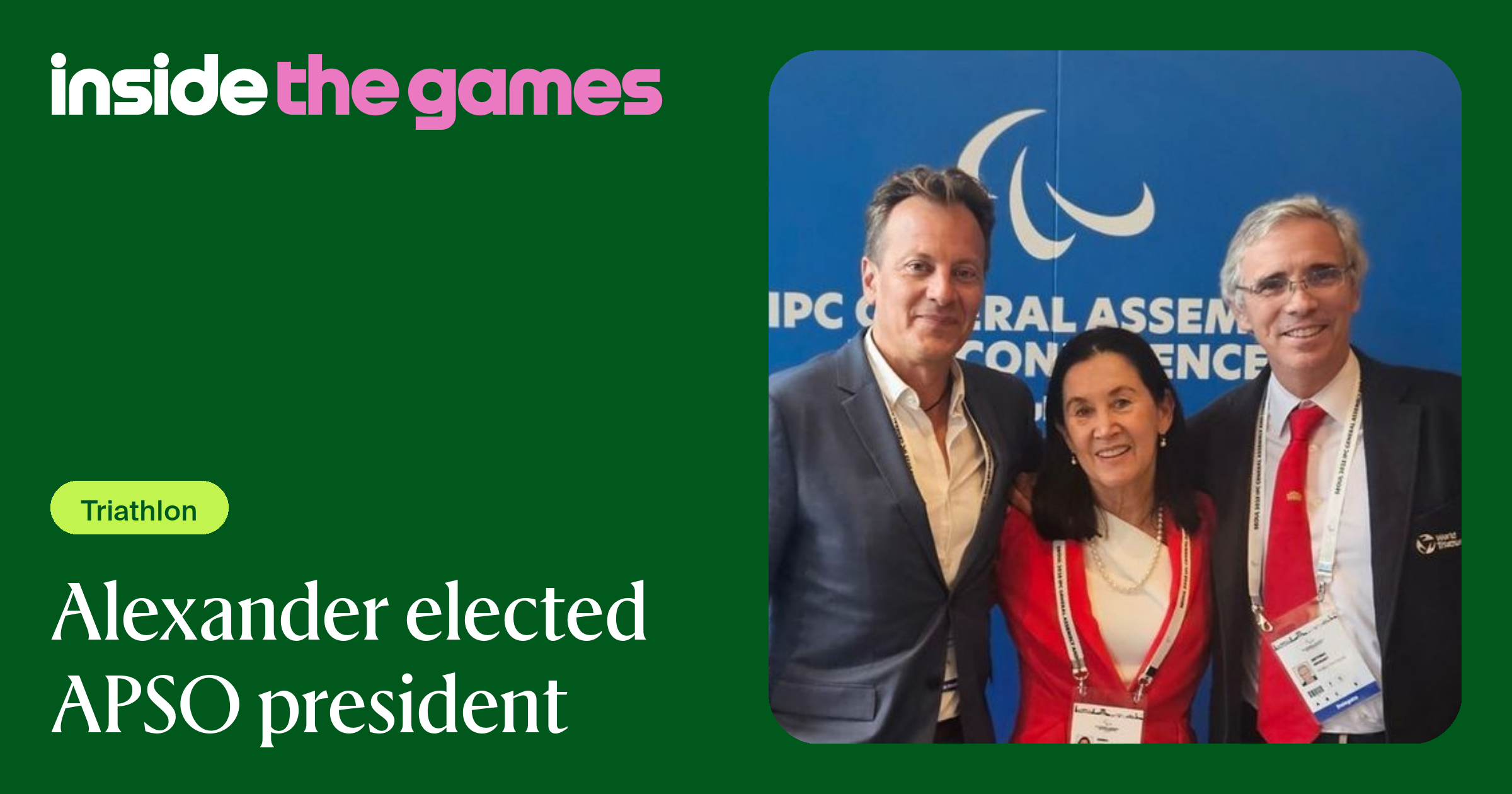 Inside The Games • Alexander elected APSO president