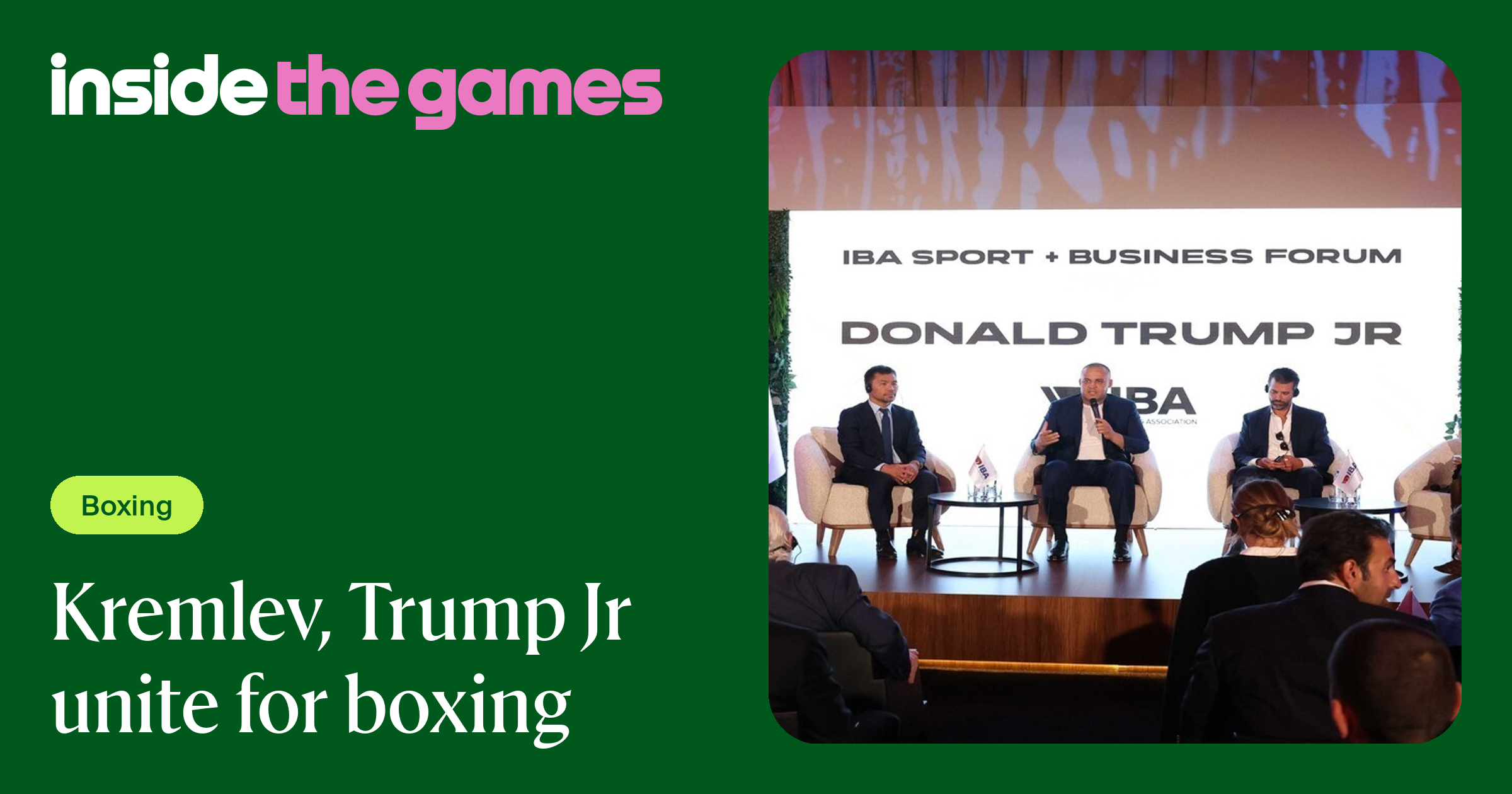 Boxing Trump Inside The Games • Kremlev, Trump Jr unite for boxing