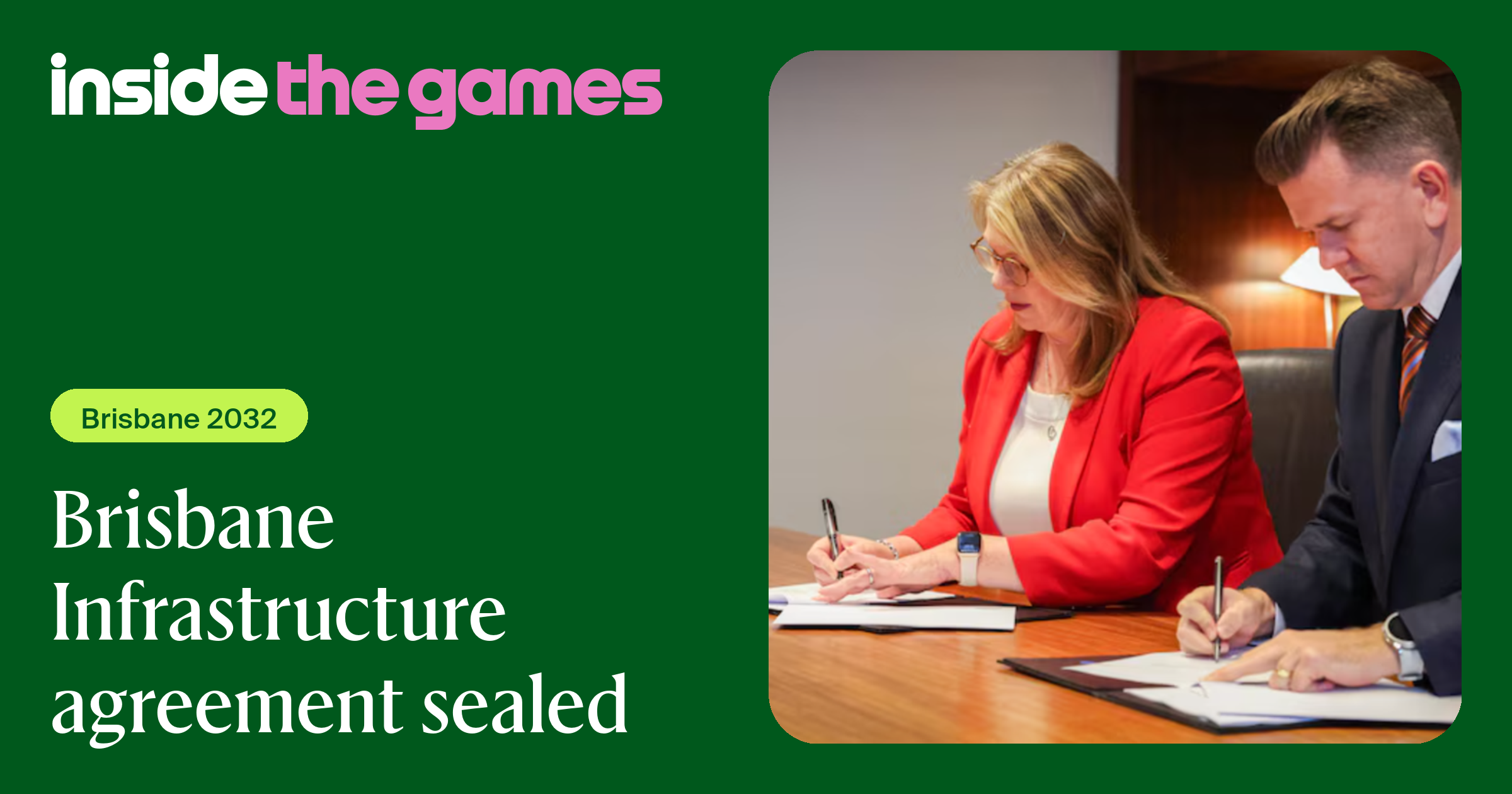Inside The Games • Brisbane Infrastructure agreement sealed
