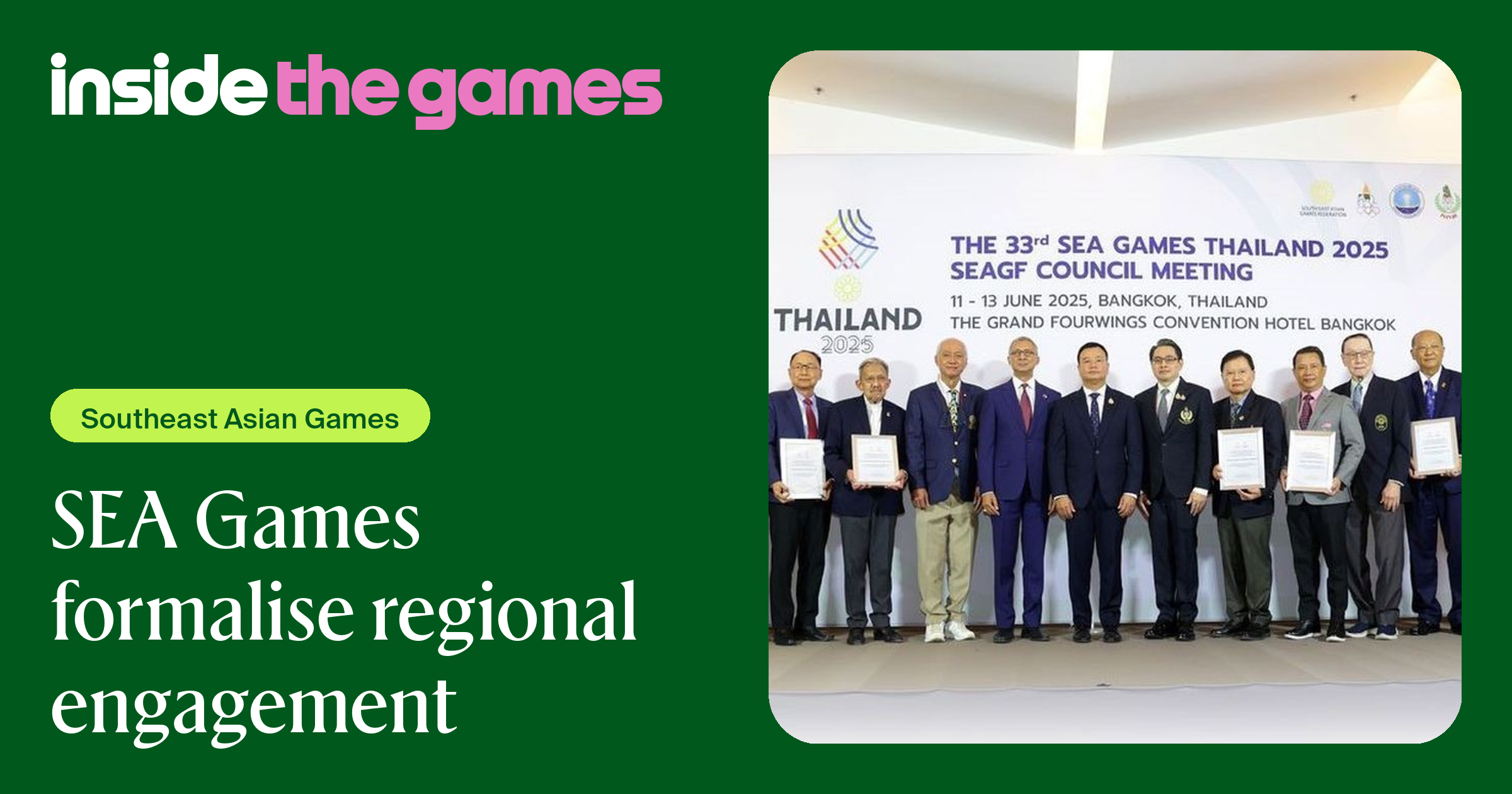 Sea Games Interview Inside The Games • SEA Games formalise regional engagement