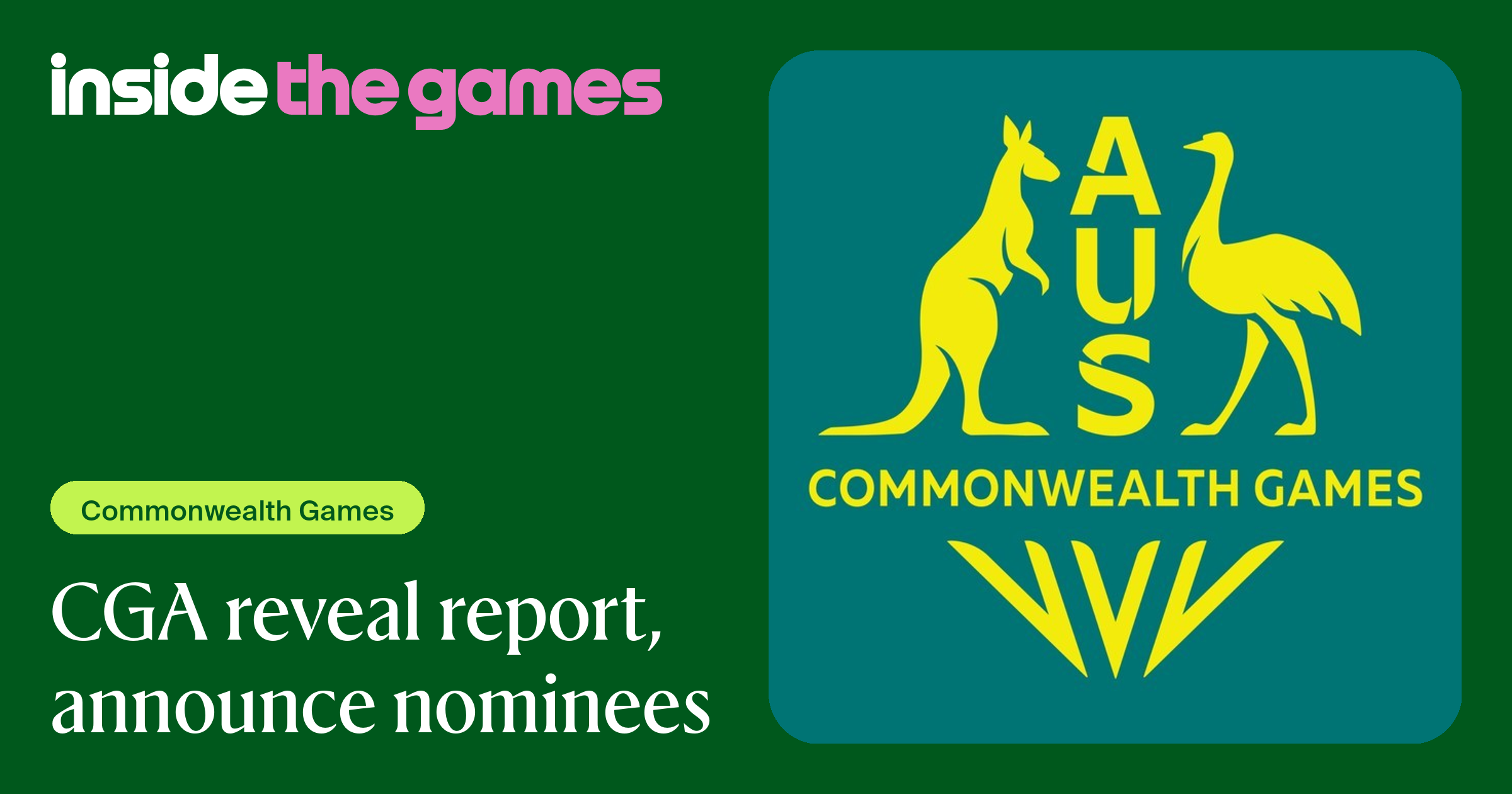 Inside The Games • CGA reveal report, announce nominees