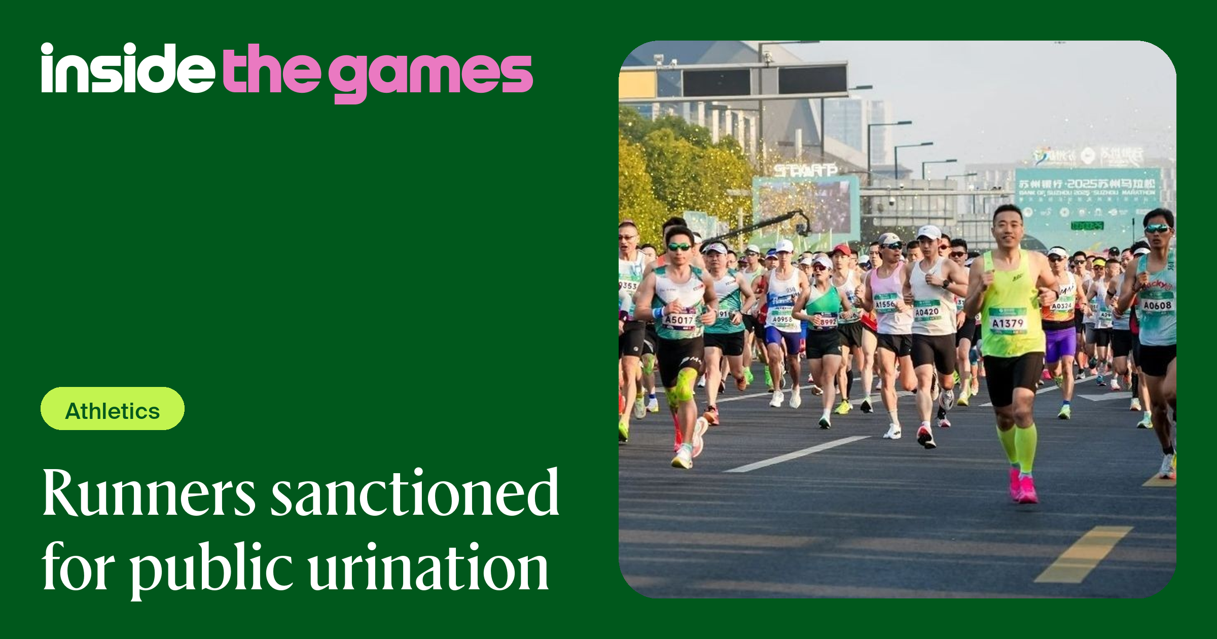 Inside The Games • Runners sanctioned for public urination