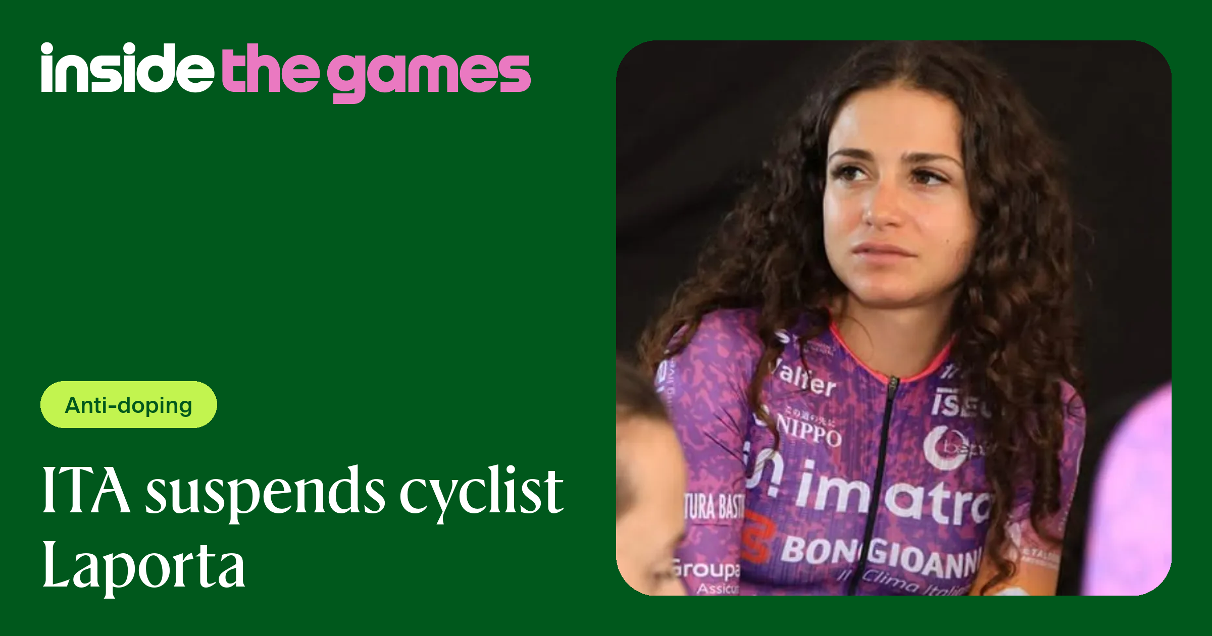 Inside The Games • ITA suspends cyclist Laporta