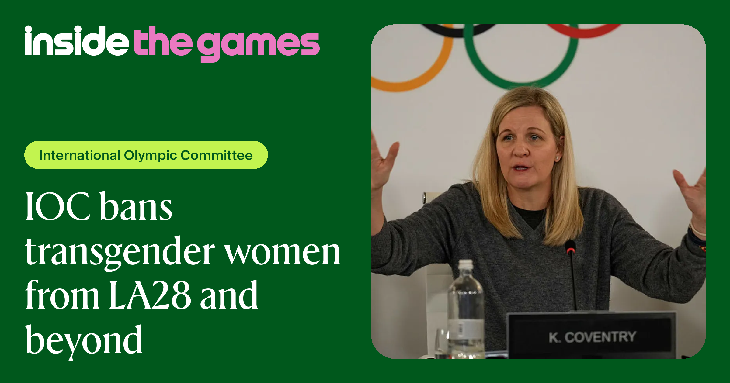 Inside The Games • IOC bans transgender women from LA28 and beyond