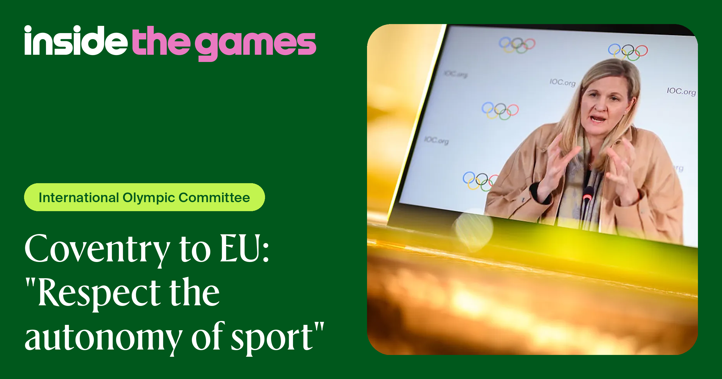 Inside The Games • Coventry to EU: 