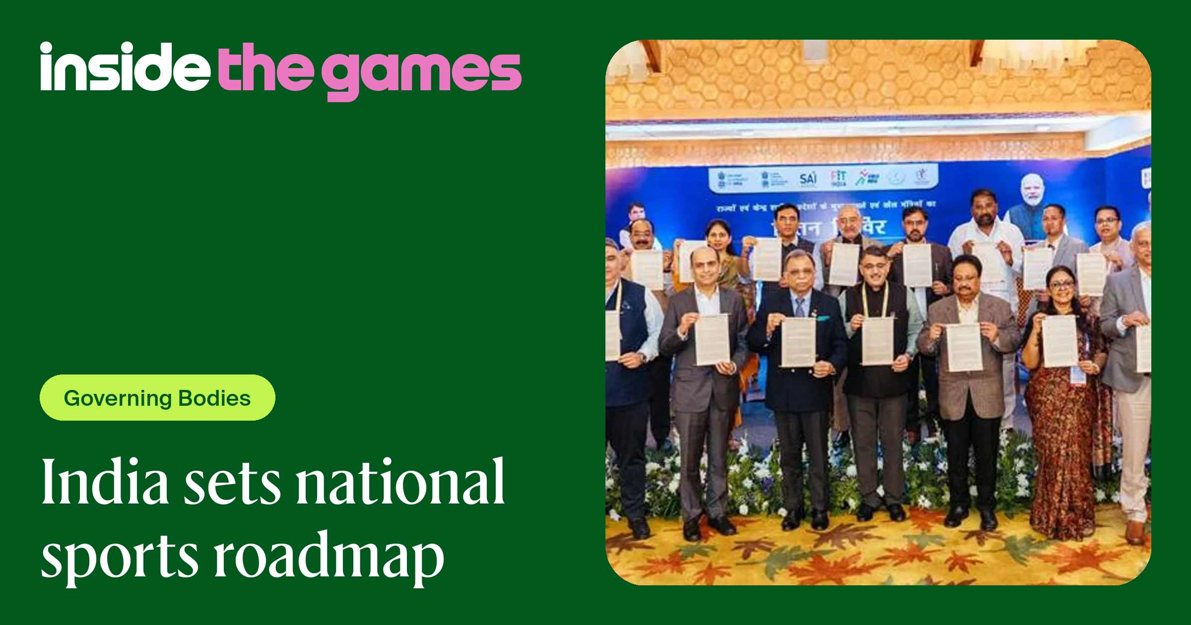Sports Roadmap Inside The Games • India sets national sports roadmap