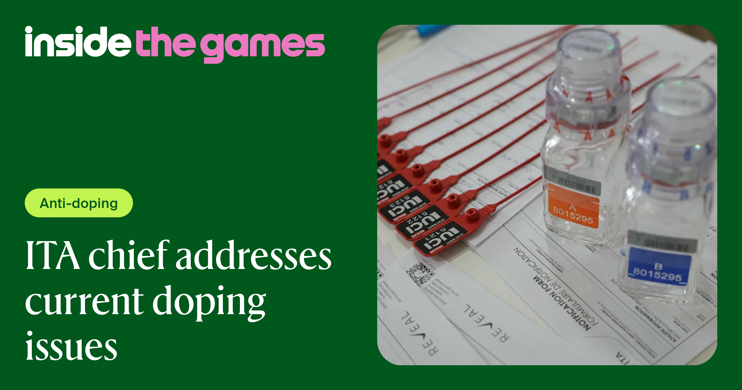 Inside The Games • ITA chief addresses current doping issues