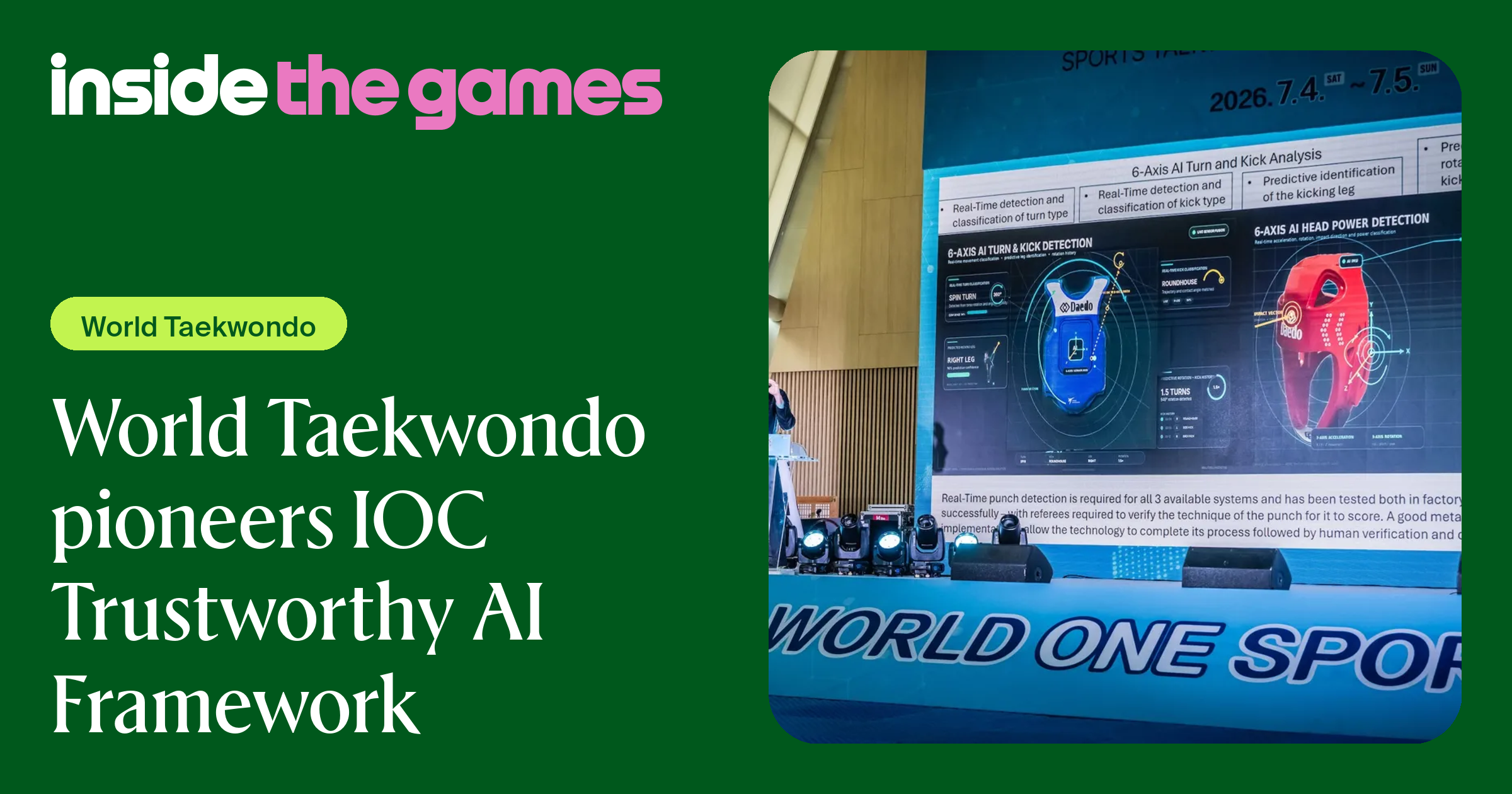 World Taekwondo pilots IOC Trustworthy AI Framework for LA28 Olympics