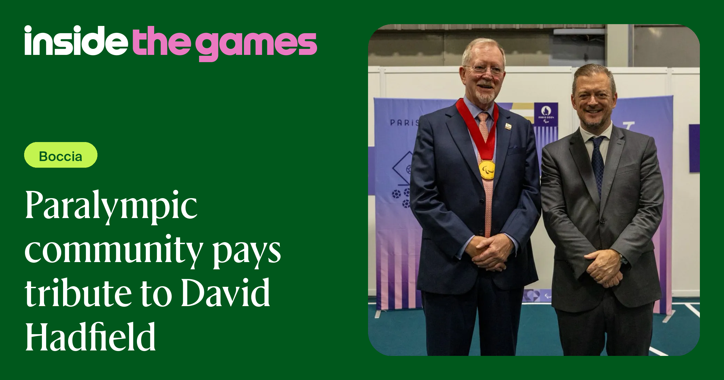 Inside The Games • Paralympic community pays tribute to David Hadfield
