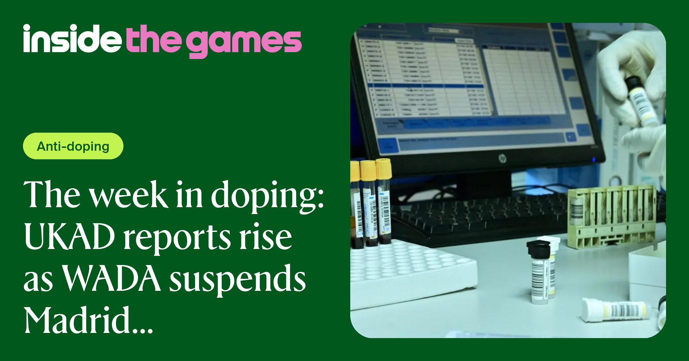Inside The Games • The week in doping: UKAD reports rise as WADA ...