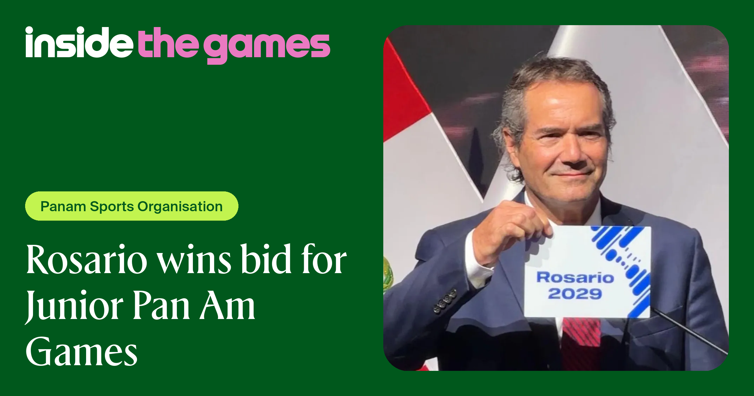 Inside The Games • Rosario wins bid for Junior Pan Am Games