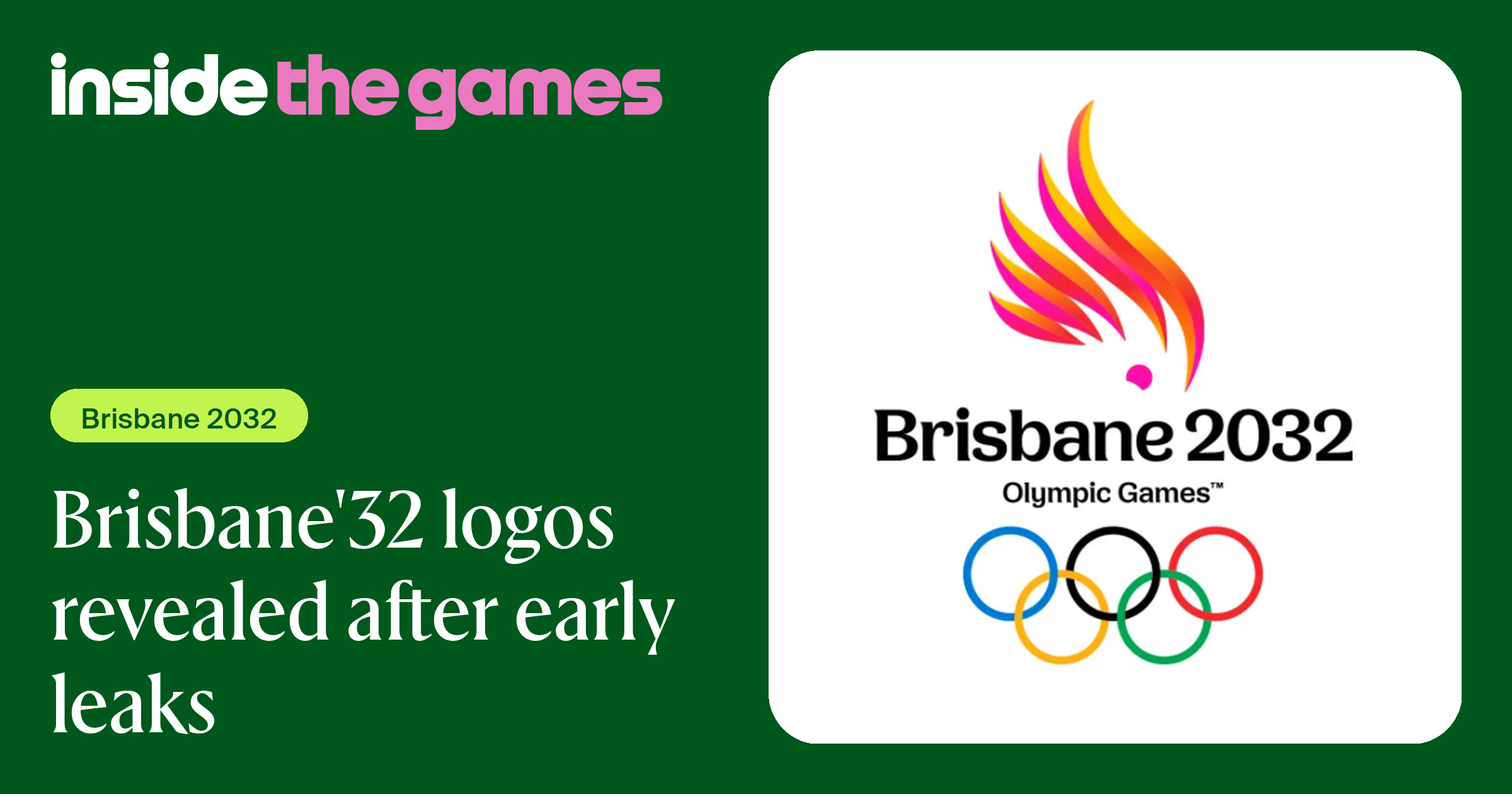 Inside The Games • Brisbane'32 logos revealed after early leaks