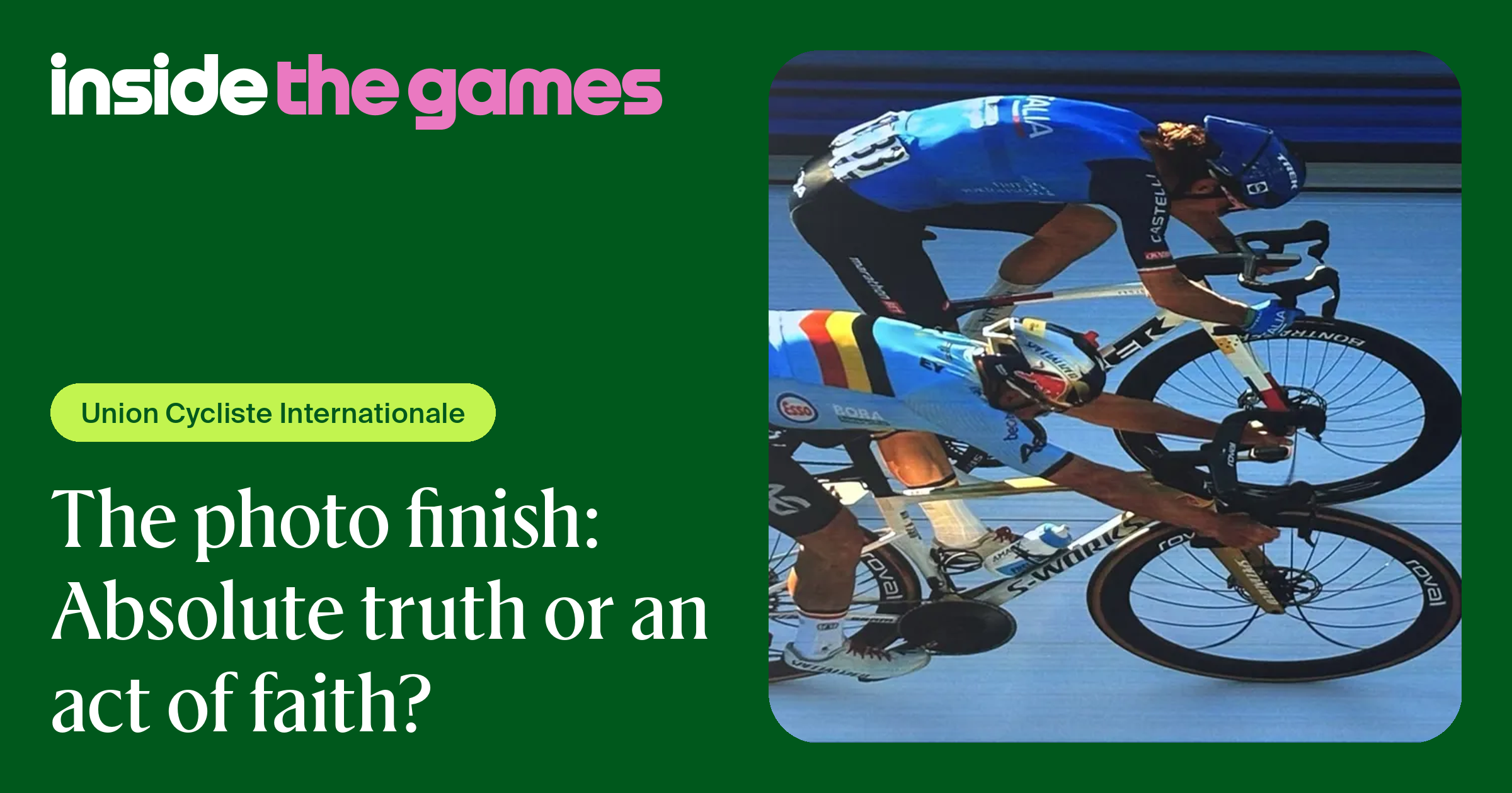 Inside The Games • The photo finish: Absolute truth or an act of faith?