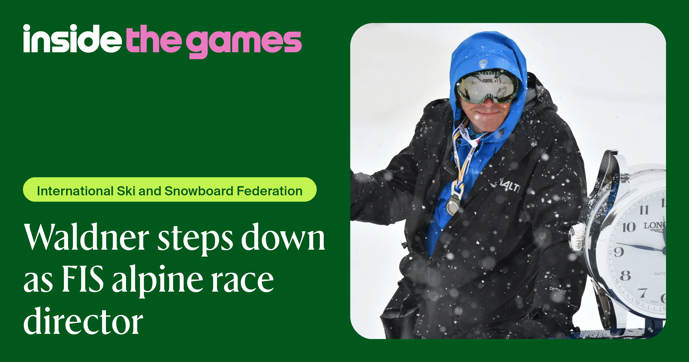 Inside The Games • Waldner steps down as FIS alpine race director