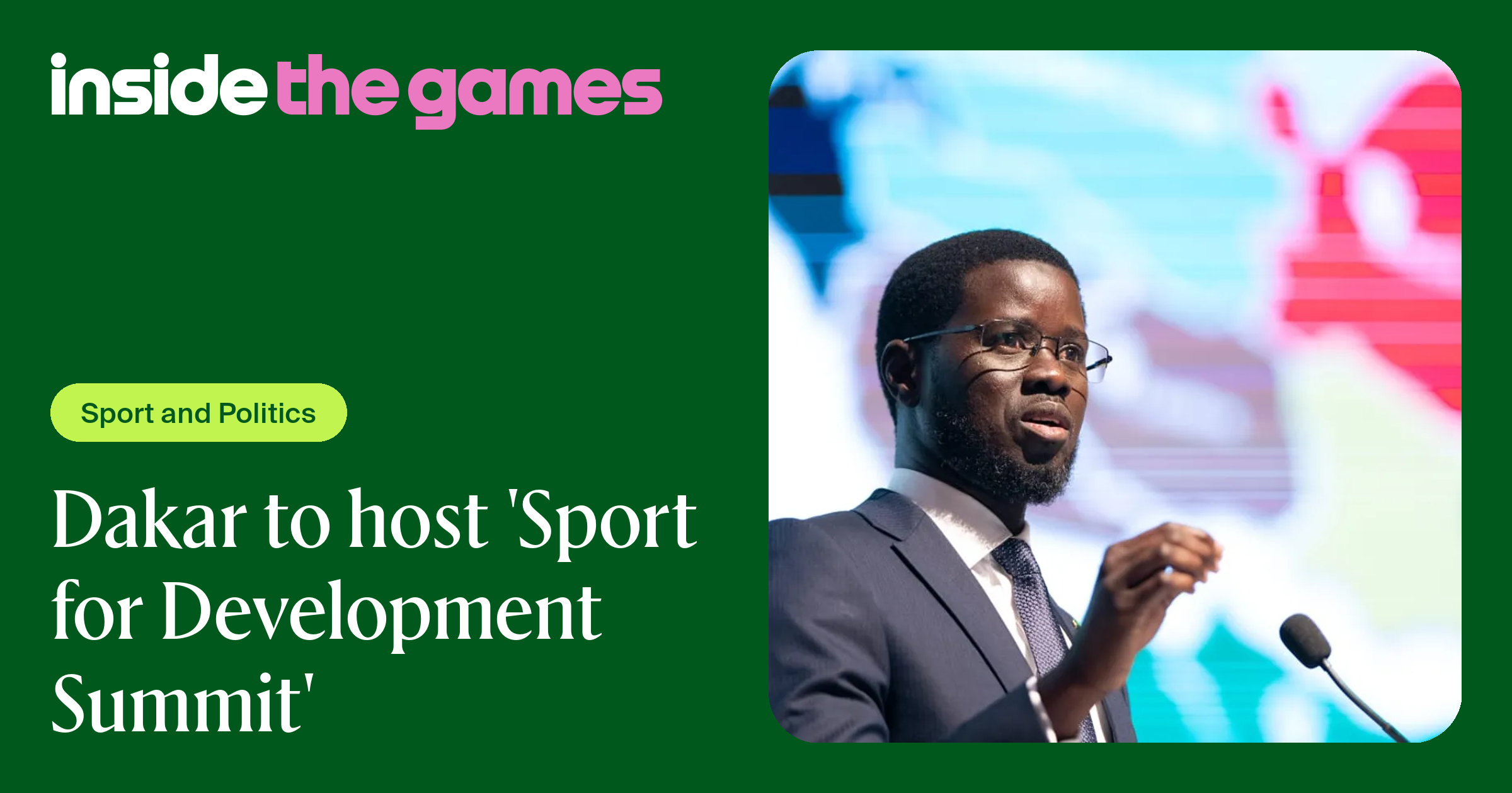 Inside The Games • Dakar to host 'Sport for Development Summit'