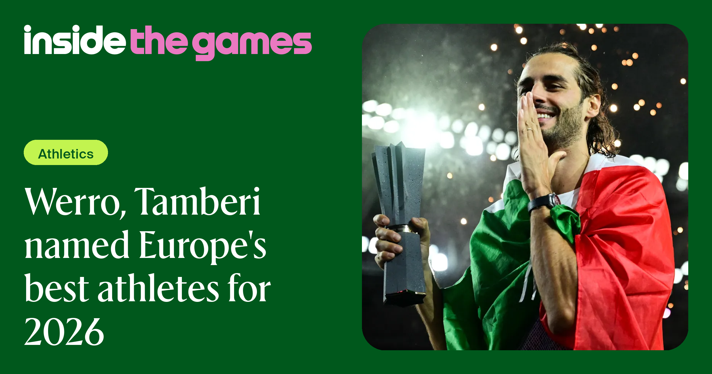 Inside The Games • Werro, Tamberi named Europe's best athletes for 2026