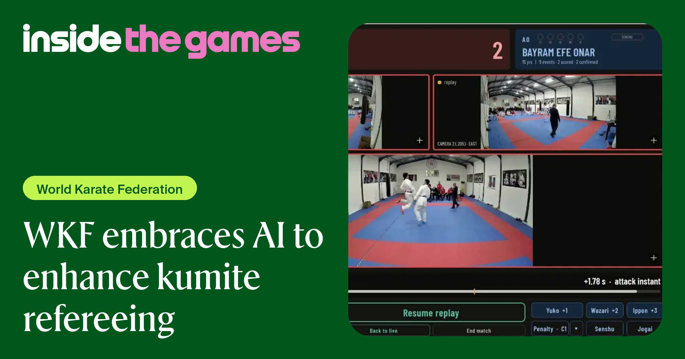 WKF embraces AI to enhance kumite refereeing